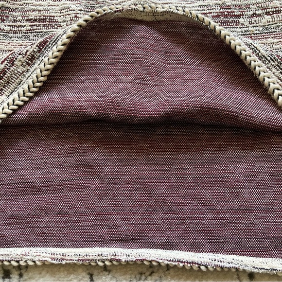 Max Studio Burgundy Tweed Embroidered Trim Pencil Skirt Size XL - Picture 5 of 9